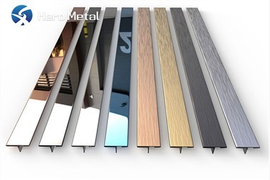 Talne dekorativne ploščice iz nerjavečega jekla v obliki črke U